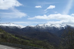 Západný okraj pohoria Picos de Europa pod čerstvým snehom.